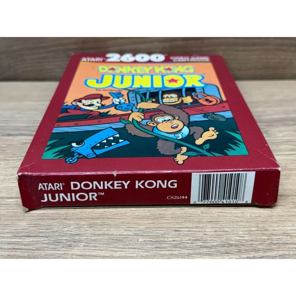Donkey Kong Junior (Atari 2600, 1988) Complete CIB w/ Manual Warranty Card & Box